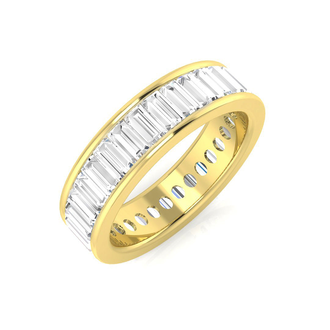 Lab-Grown & Natural Baguette Diamond Full Eternity Ring in 10K/14K gold and platinum with certified lab-grown or natural diamonds