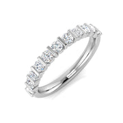 Diamond Half Eternity Ring in 10K/14K gold and platinum with certified lab-grown or natural diamonds