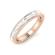 Diamond Half Eternity Ring in 10K/14K gold and platinum with certified lab-grown or natural diamonds