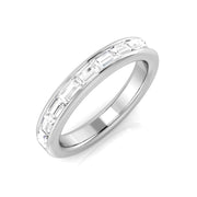 Diamond Half Eternity Ring in 10K/14K gold and platinum with certified lab-grown or natural diamonds