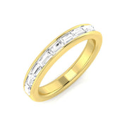 Diamond Half Eternity Ring in 10K/14K gold and platinum with certified lab-grown or natural diamonds