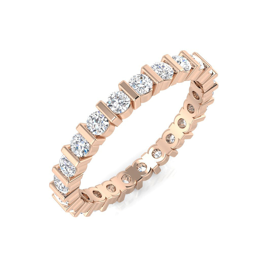 Lab-Grown & Natural Diamond Full Eternity Ring in 10K/14K gold and platinum with certified lab-grown or natural diamonds