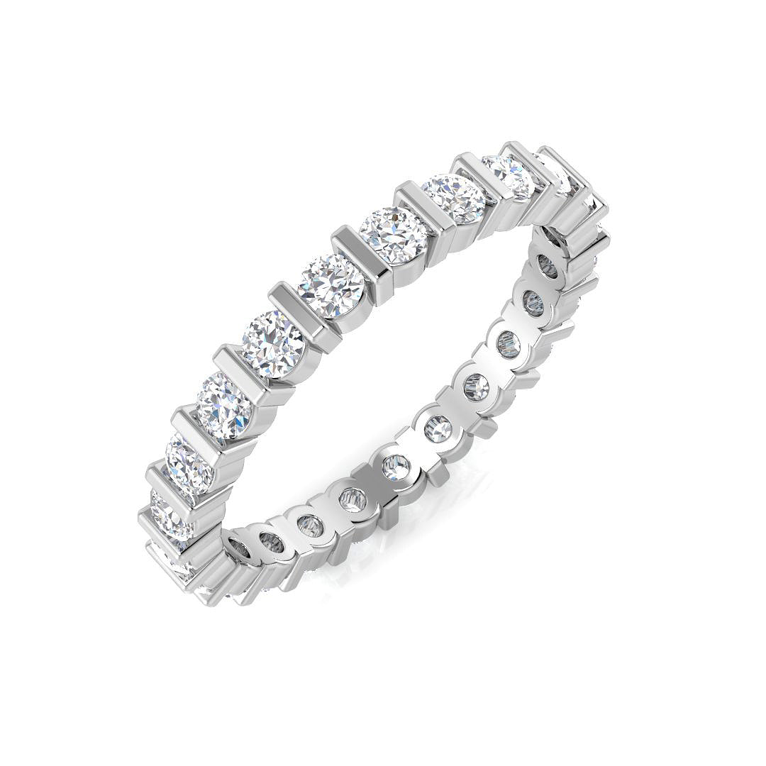 Lab-Grown & Natural Diamond Full Eternity Ring in 10K/14K gold and platinum with certified lab-grown or natural diamonds