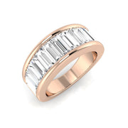Lab-Grown Diamond Half Eternity Ring in 10K/14K gold and platinum with certified lab-grown or natural diamonds