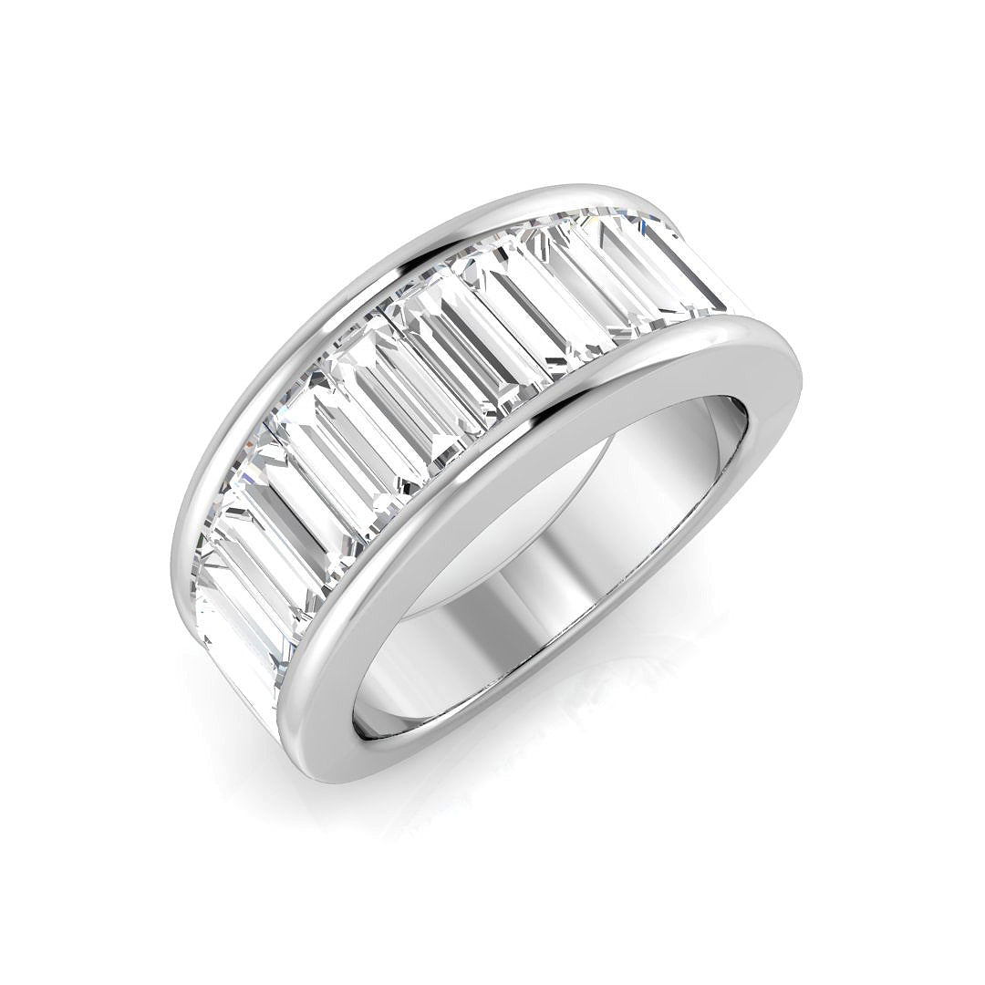 Lab-Grown Diamond Half Eternity Ring in 10K/14K gold and platinum with certified lab-grown or natural diamonds