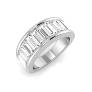 Lab-Grown Diamond Half Eternity Ring in 10K/14K gold and platinum with certified lab-grown or natural diamonds