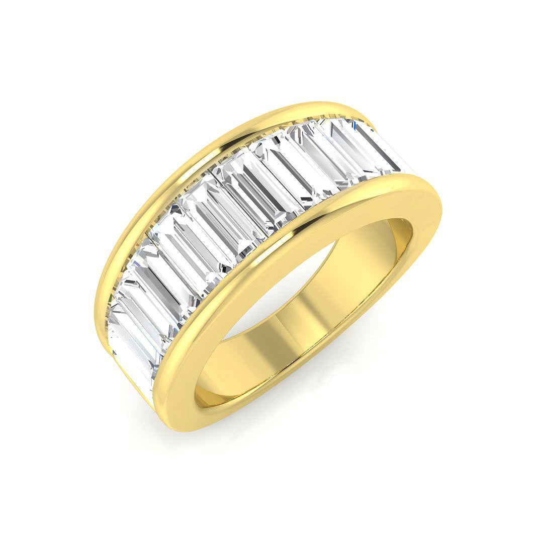 Lab-Grown Diamond Half Eternity Ring in 10K/14K gold and platinum with certified lab-grown or natural diamonds
