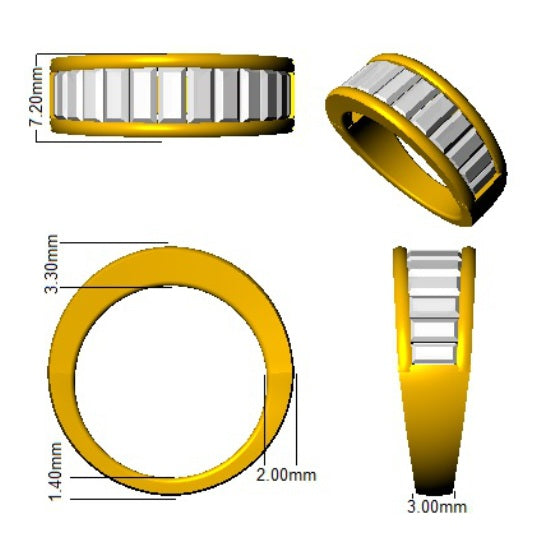Lab-Grown Diamond Half Eternity Ring in 10K/14K gold and platinum with certified lab-grown or natural diamonds