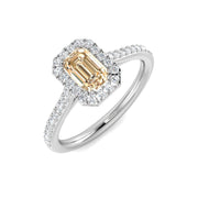 Morganite Diamond Engagement Ring in 10K/14K gold and platinum with certified lab-grown or natural diamonds