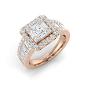 Diamond Margate Baguette & Brilliant Ring in 10K/14K gold and platinum with certified lab-grown or natural diamonds
