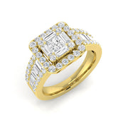Diamond Margate Baguette & Brilliant Ring in 10K/14K gold and platinum with certified lab-grown or natural diamonds