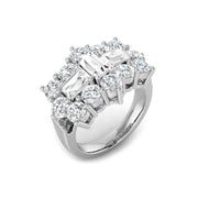 Diamond Waltob Baguette & Brilliant Ring in 10K/14K gold and platinum with certified lab-grown or natural diamonds