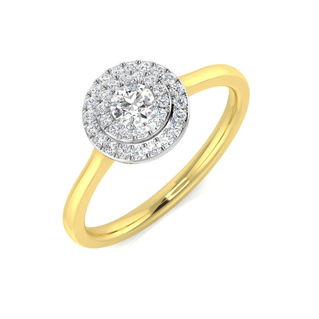 Diamond Fulham Engagement Ring in 10K/14K gold and platinum with certified lab-grown or natural diamonds