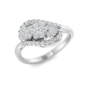 Lab-Grown Cluster Diamond Ring 0.5ct in 10K/14K gold and platinum with certified lab-grown or natural diamonds