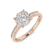 Diamond Cheltenham Cluster Ring in 10K/14K gold and platinum with certified lab-grown or natural diamonds