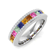 Diamond Whitby Multi Sapphire Ring in 10K/14K gold and platinum with certified lab-grown or natural diamonds