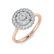 Diamond Balmoral Cluster Ring in 10K/14K gold and platinum with certified lab-grown or natural diamonds