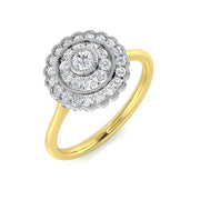 Diamond Balmoral Cluster Ring in 10K/14K gold and platinum with certified lab-grown or natural diamonds