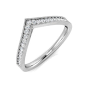 Lab-Grown Round Diamond milgrain vintage style Ring in 10K/14K gold and platinum with certified lab-grown or natural diamonds
