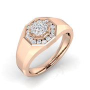 Men's Diamond Cluster Ring in 10K/14K gold and platinum with certified lab-grown or natural diamonds