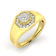 Men's Diamond Cluster Ring in 10K/14K gold and platinum with certified lab-grown or natural diamonds