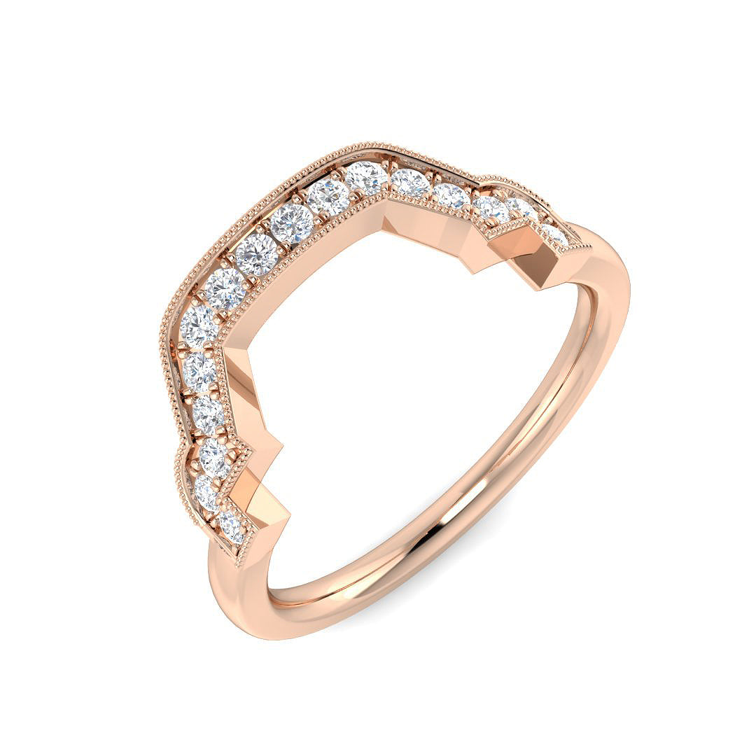 Round Diamond Open Frame Ring 0.25ct in 10K/14K gold and platinum with certified lab-grown or natural diamonds