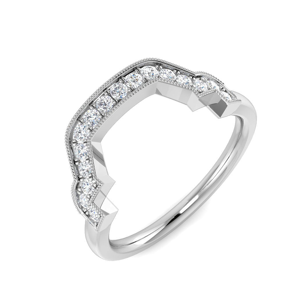 Round Diamond Open Frame Ring 0.25ct in 10K/14K gold and platinum with certified lab-grown or natural diamonds