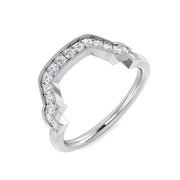 Round Diamond Open Frame Ring 0.25ct in 10K/14K gold and platinum with certified lab-grown or natural diamonds