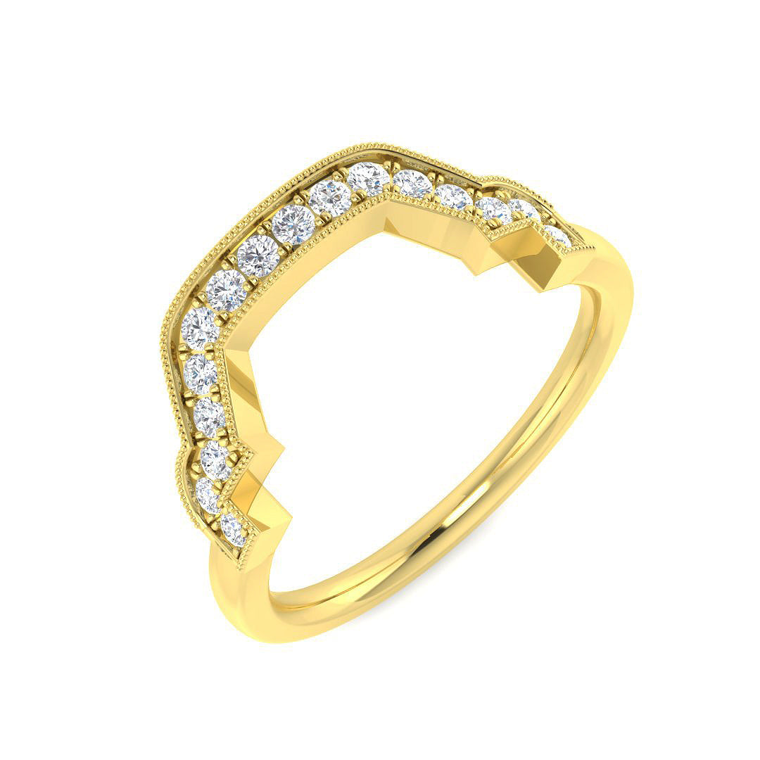 Round Diamond Open Frame Ring 0.25ct in 10K/14K gold and platinum with certified lab-grown or natural diamonds