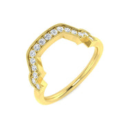 Round Diamond Open Frame Ring 0.25ct in 10K/14K gold and platinum with certified lab-grown or natural diamonds