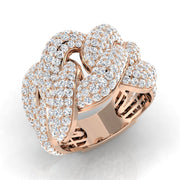 Diamond Pave Ring in 10K/14K gold and platinum with certified lab-grown or natural diamonds