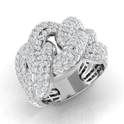 Diamond Pave Ring in 10K/14K gold and platinum with certified lab-grown or natural diamonds