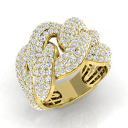 Diamond Pave Ring in 10K/14K gold and platinum with certified lab-grown or natural diamonds