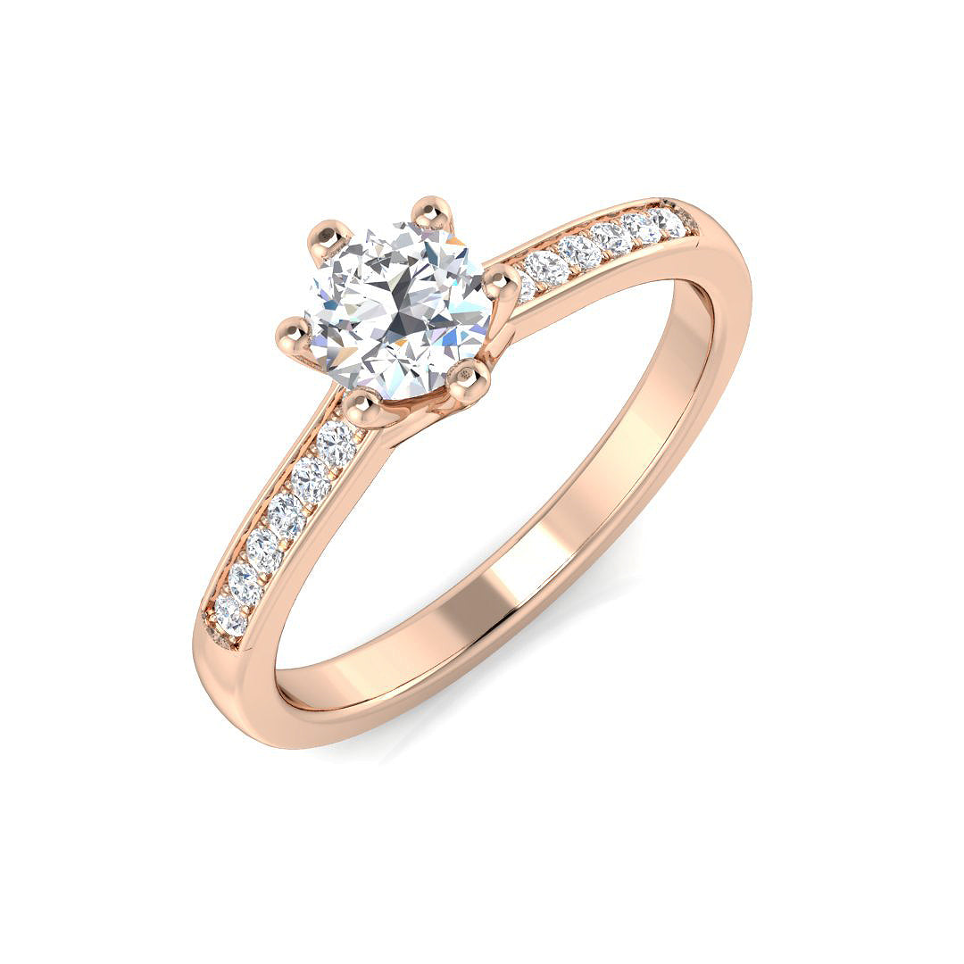 Lab-Grown Diamond Engagement Ring in 10K/14K gold and platinum with certified lab-grown or natural diamonds