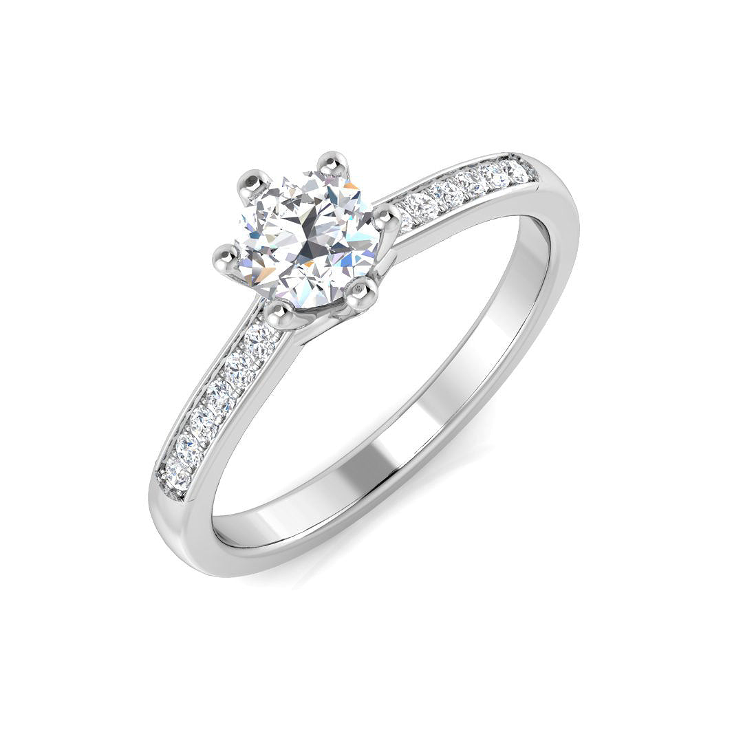 Lab-Grown Diamond Engagement Ring in 10K/14K gold and platinum with certified lab-grown or natural diamonds