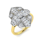 Lab-Grown Diamond Vintage Ring in 10K/14K gold and platinum with certified lab-grown or natural diamonds