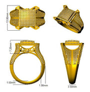 Men’s Luxury Diamond Pave Ring in Gold & in 10K/14K gold and platinum with certified lab-grown or natural diamonds