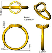 Diamond Circle of Life Ring in 10K/14K gold and platinum with certified lab-grown or natural diamonds