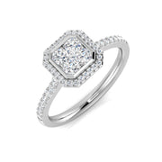 Diamond Sussex Cluster Ring in 10K/14K gold and platinum with certified lab-grown or natural diamonds