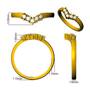 Classic Diamond Wishbone Ring in 10K/14K gold and platinum with certified lab-grown or natural diamonds
