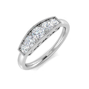Five-Stone Diamond Ring in 10K/14K gold and platinum with certified lab-grown or natural diamonds
