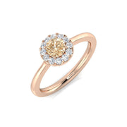 Lab-Grown Diamond Morganite Engagement Ring in 10K/14K gold and platinum with certified lab-grown or natural diamonds