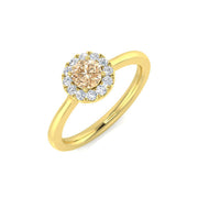 Lab-Grown Diamond Morganite Engagement Ring in 10K/14K gold and platinum with certified lab-grown or natural diamonds