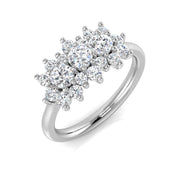 Lab-Grown Diamond Cluster Ring in 10K/14K gold and platinum with certified lab-grown or natural diamonds