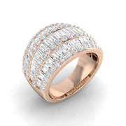 Lab-Grown Diamond Half Eternity Ring Band in 10K/14K gold and platinum with certified lab-grown or natural diamonds
