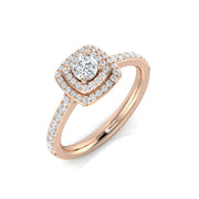 Diamond Weybridge Halo Ring in 10K/14K gold and platinum with certified lab-grown or natural diamonds