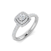 Diamond Weybridge Halo Ring in 10K/14K gold and platinum with certified lab-grown or natural diamonds