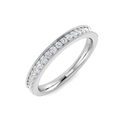 Round Diamond Lab & Natural Half Eternity Ring in 10K/14K gold and platinum with certified lab-grown or natural diamonds