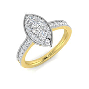 Lab-Grown Diamond Cluster Ring in 10K/14K gold and platinum with certified lab-grown or natural diamonds