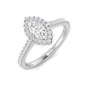 Diamond Brougham Engagement Ring in 10K/14K gold and platinum with certified lab-grown or natural diamonds